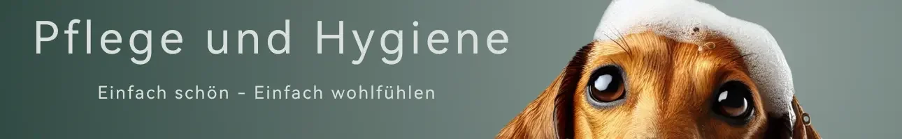 Pflege und Hygiene für Hunde, Ein Hund mit Badeschaum auf...