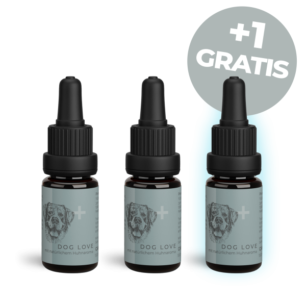 CBD Öl für Hunde Dog Love 2 + 1 Gratis